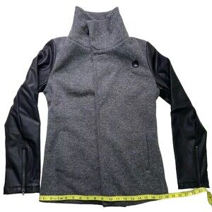 Fabletics Women's Black Coat Kinsley Collared Jacket Size M